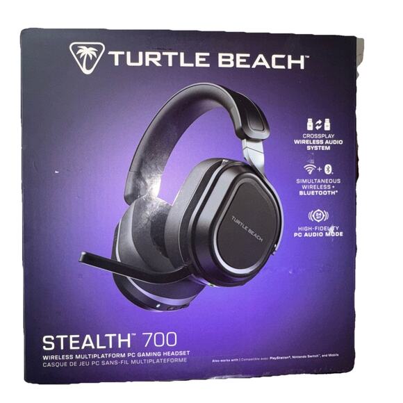 Turtle Beach Stealth 700 Wireless Gaming Headset PC- Black - Picture 1 of 3